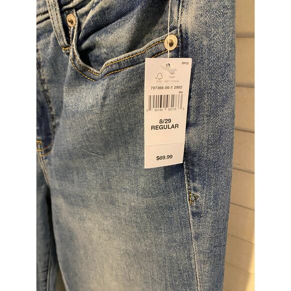 NWT Gap Mid Rise Universal Baby Boot Jeans US 8/29 Regular Medium Blue Wash - Picture 9 of 15